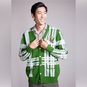 The Lord Of The Rings Green Plaid Icons Cardigan  Exclusive Unisex Size Large